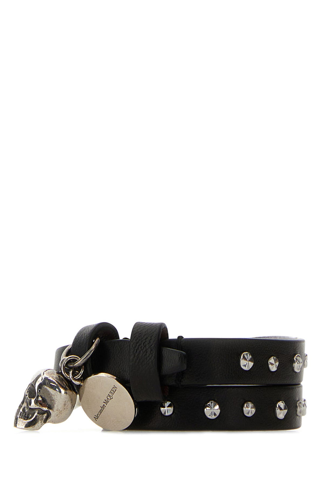 Black leather bracelet