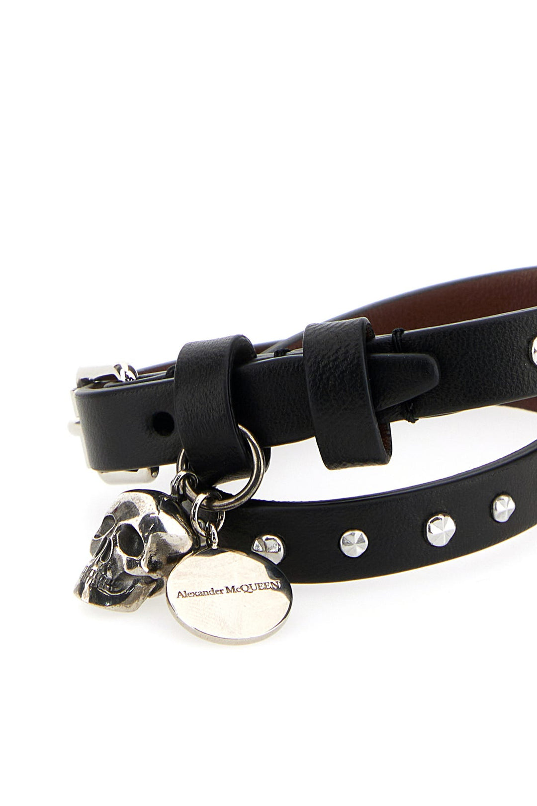 Black leather bracelet