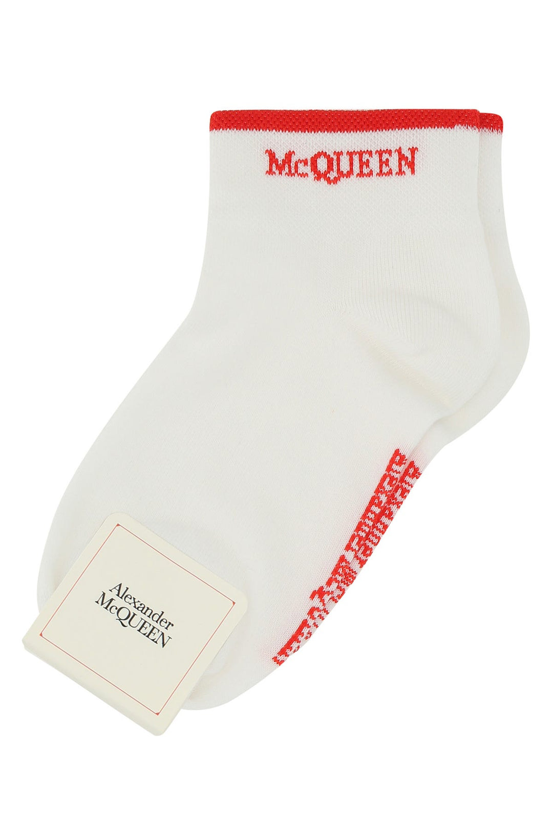 White stretch cotton blend socks