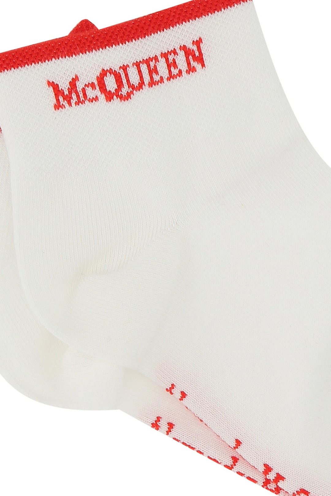 White stretch cotton blend socks