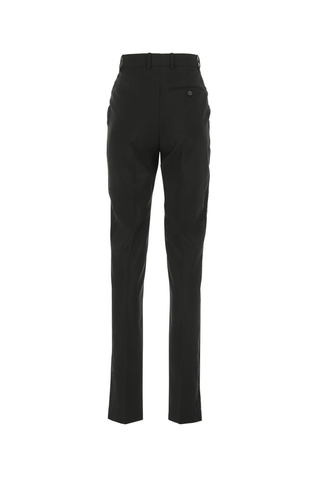 Black wool cigarette pant