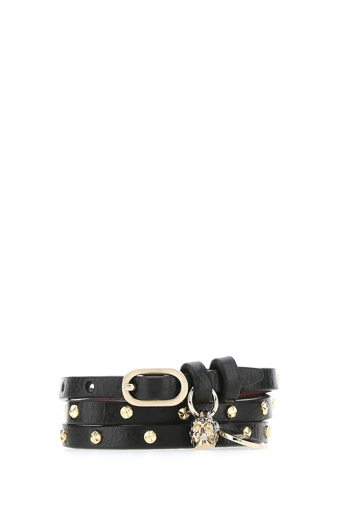 Black leather bracelet