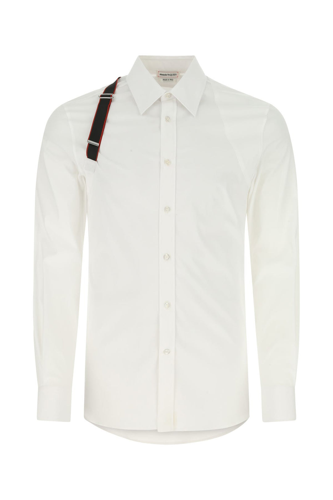 White stretch poplin shirt