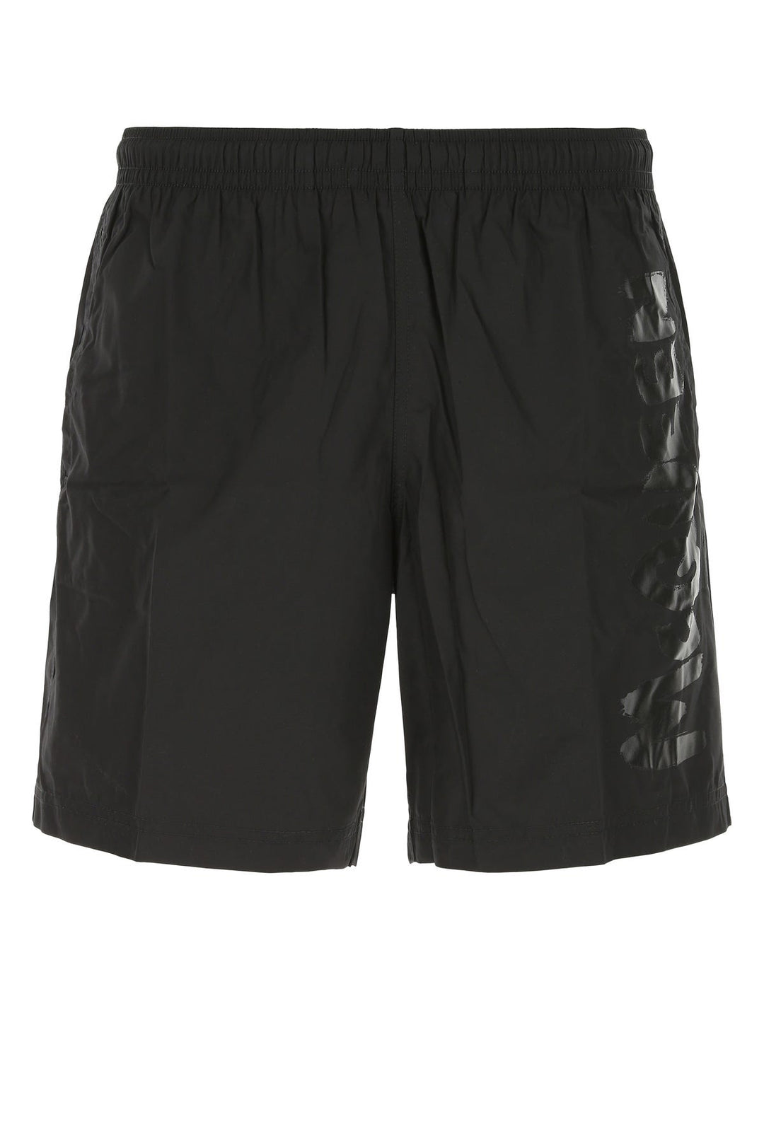 Black nylon swimming shorts