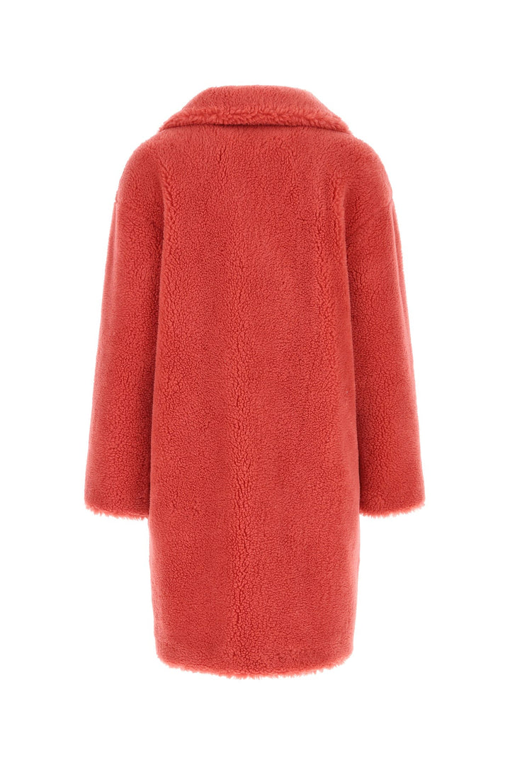 Light red teddy Camille Cocoon coat