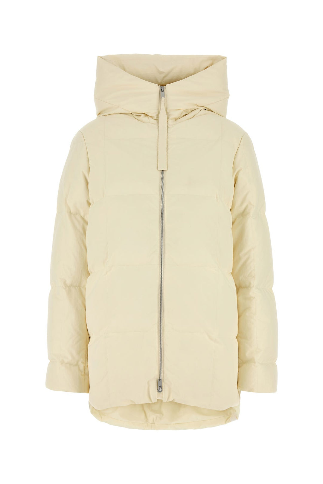 Cream polyester down jacket