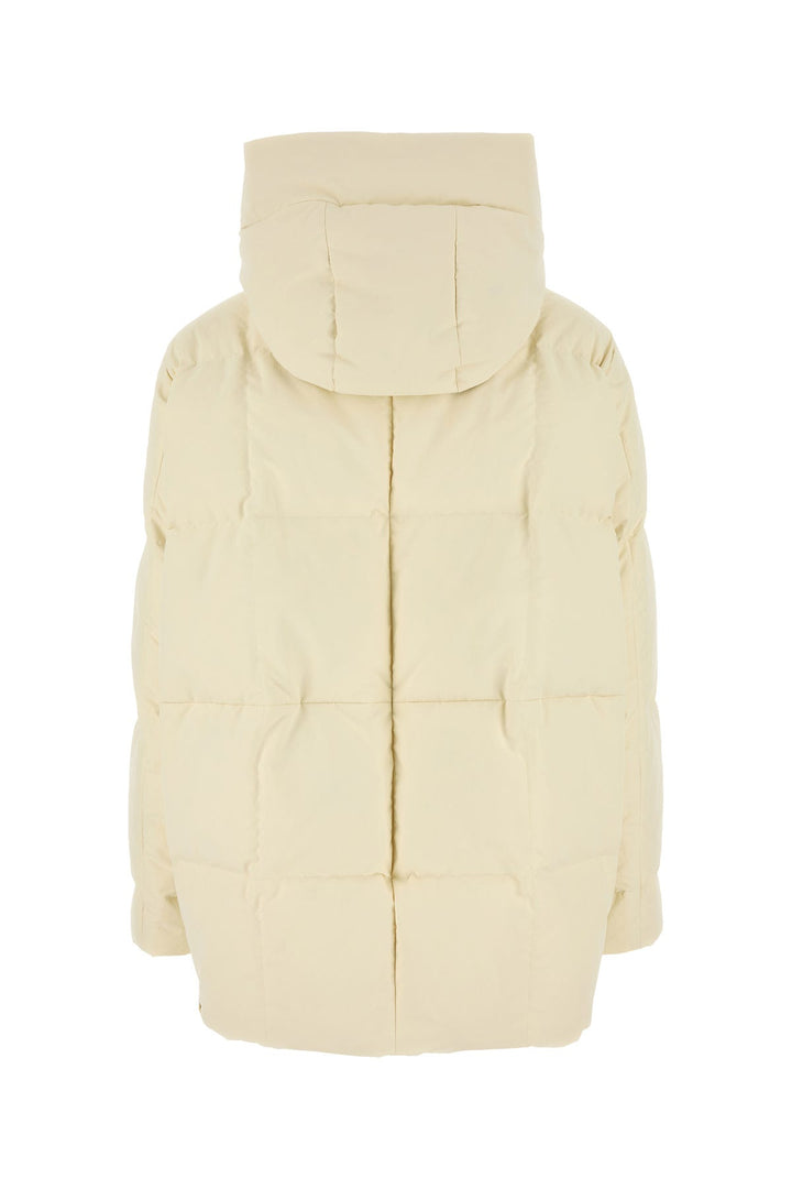 Cream polyester down jacket