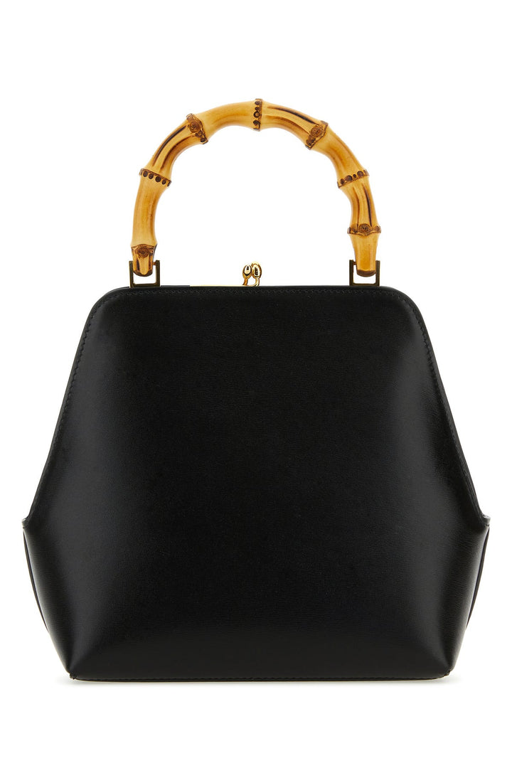 Black leather Goji handbag