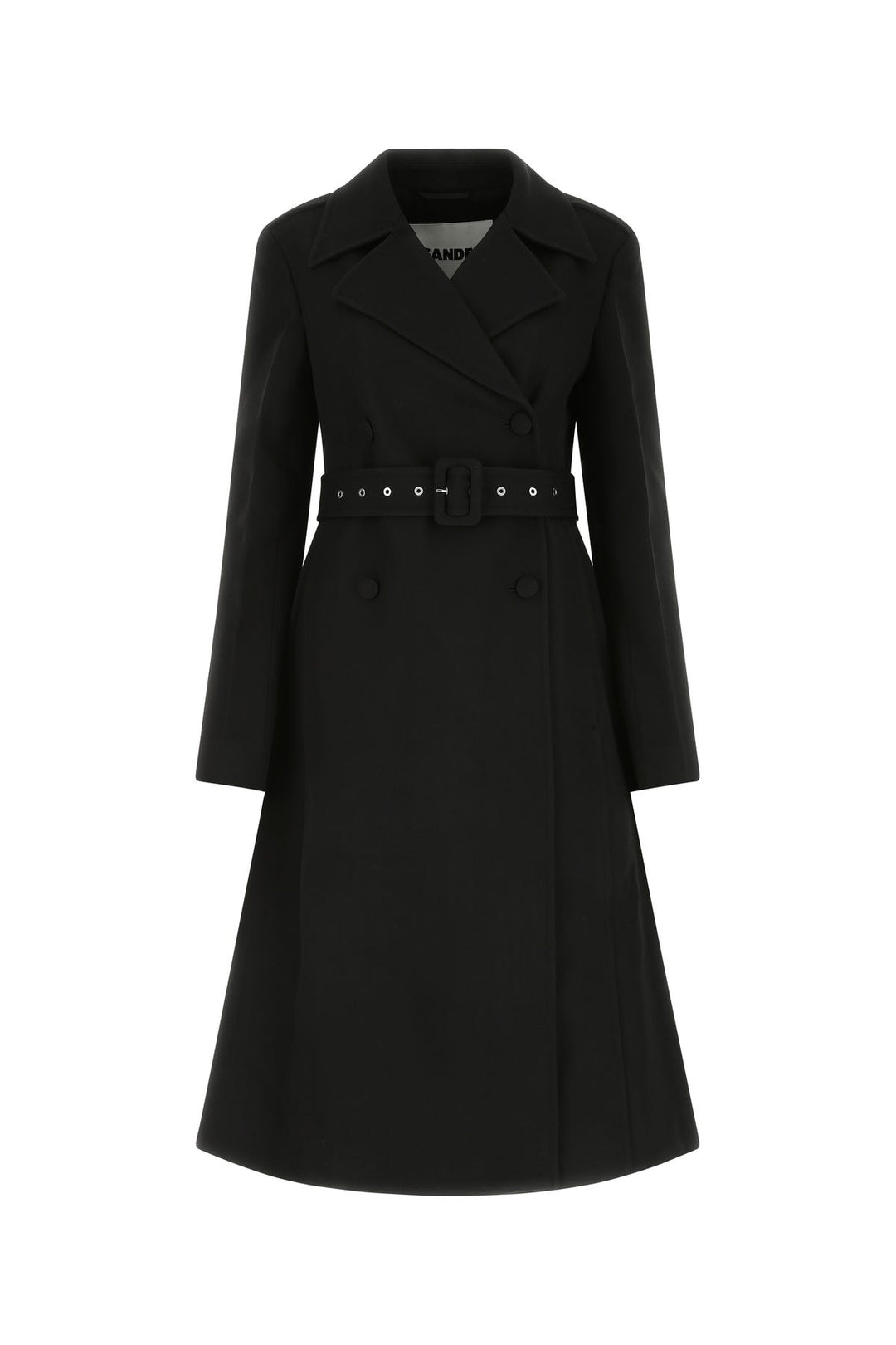 Black nylon blend coat