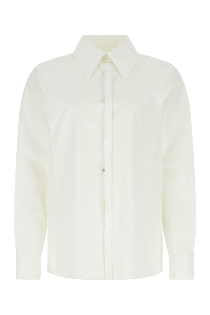 White poplin oversize shirt