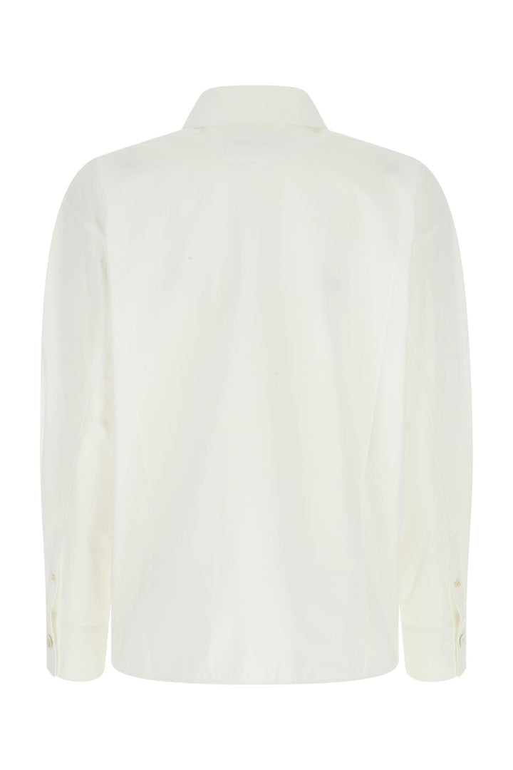 White poplin oversize shirt