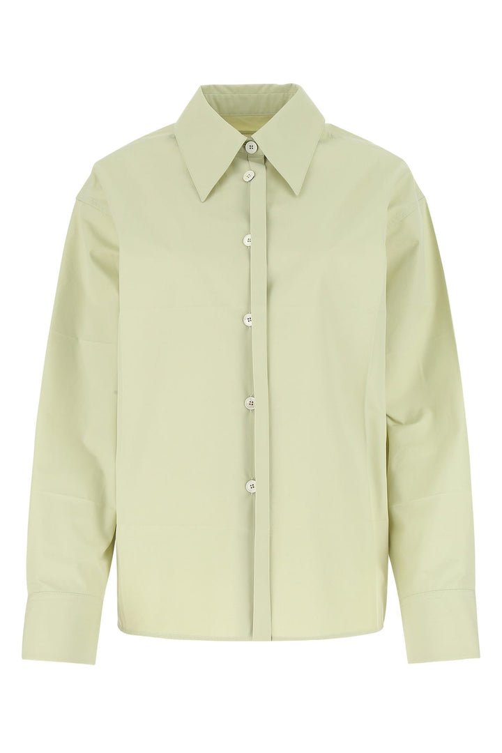 Pastel green poplin oversize shirt