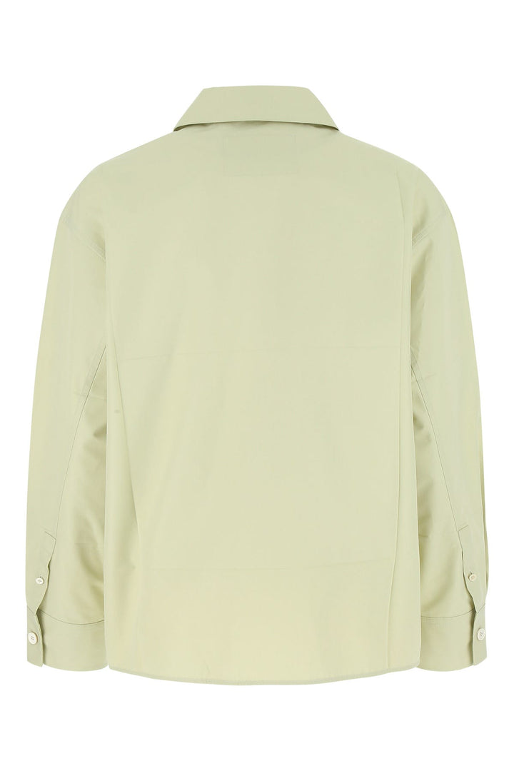 Pastel green poplin oversize shirt