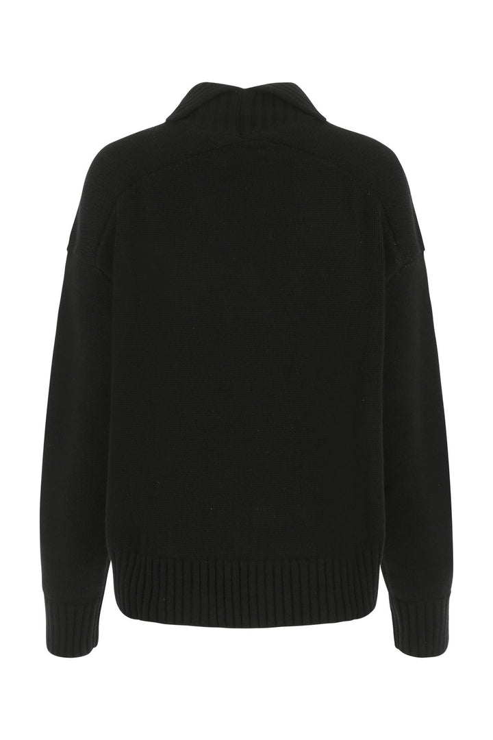 Black cashmere blend oversize sweater