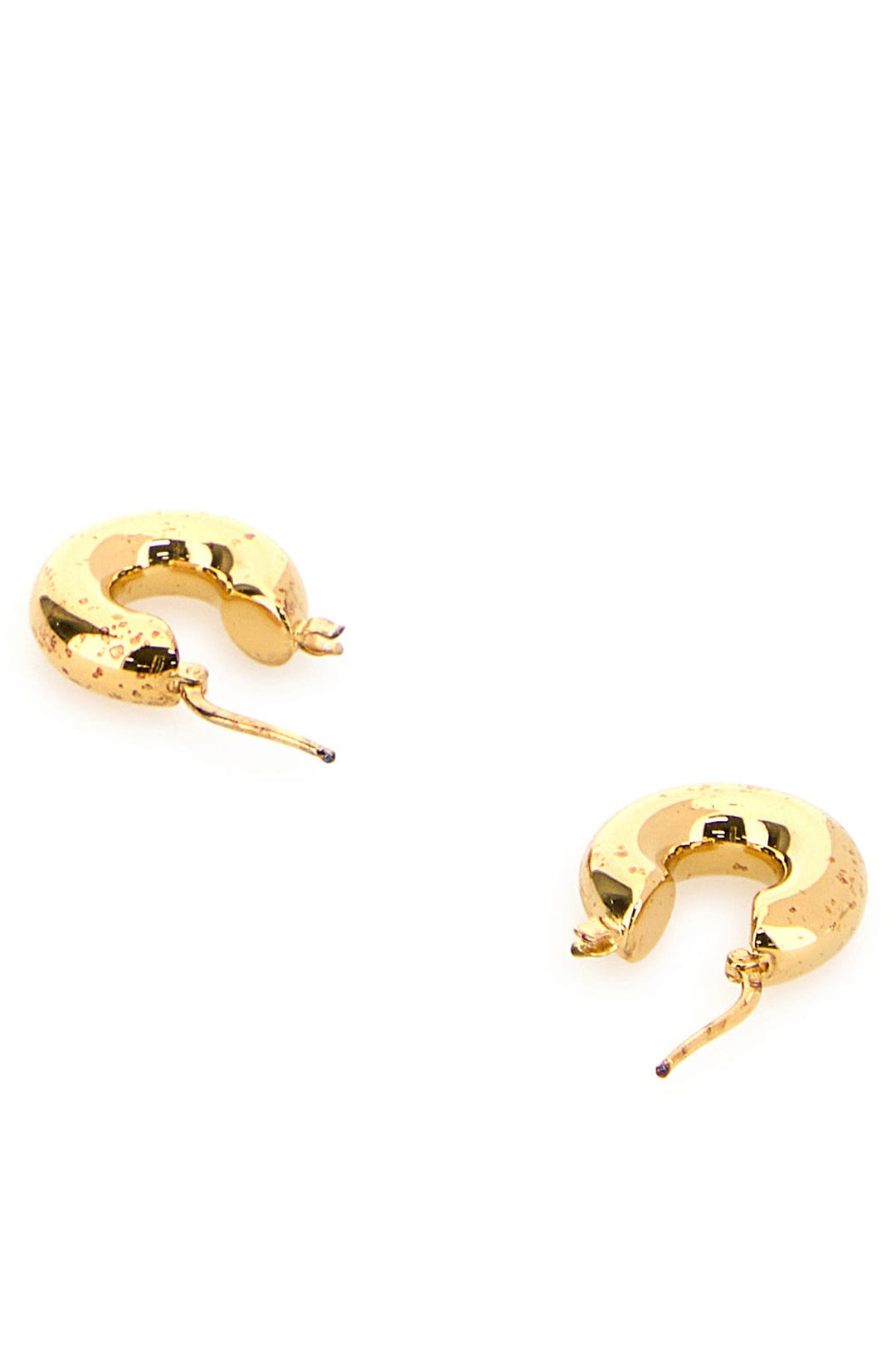 Gold metal earrings