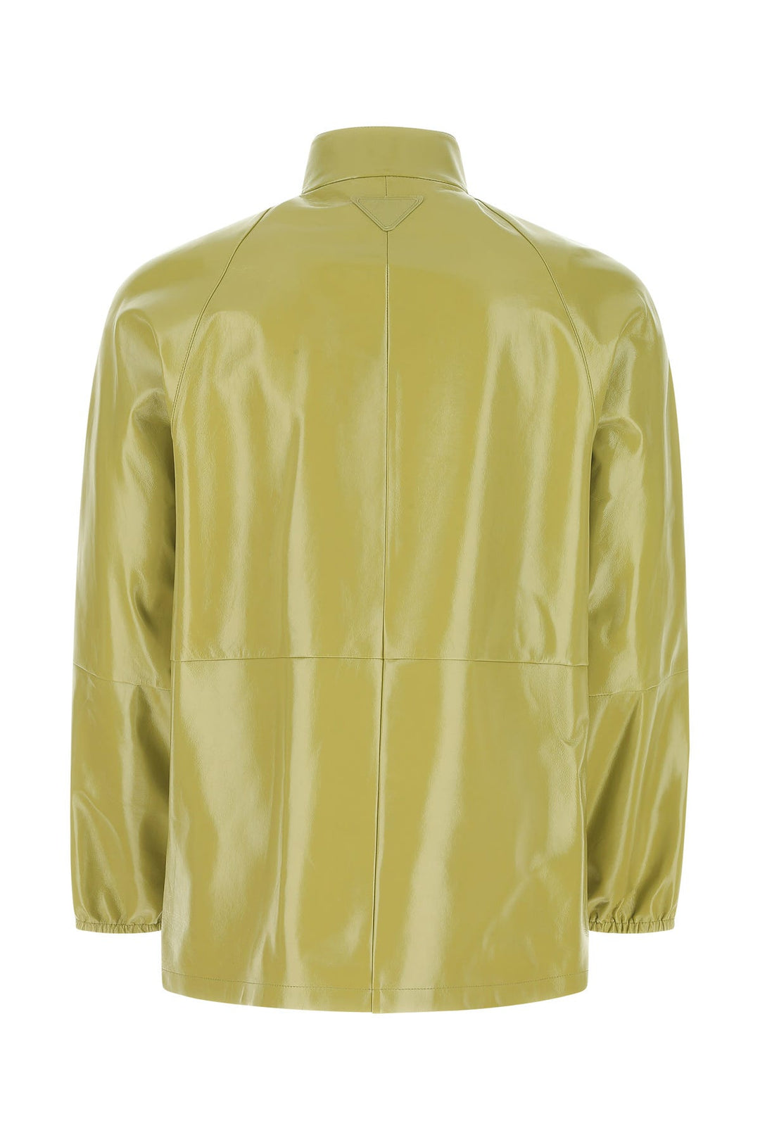 Pistachio green nappa leather jacket