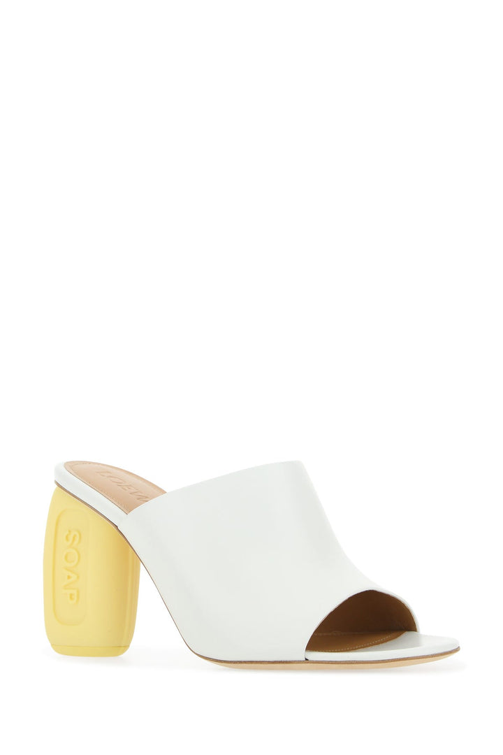 Ivory leather Soap mules