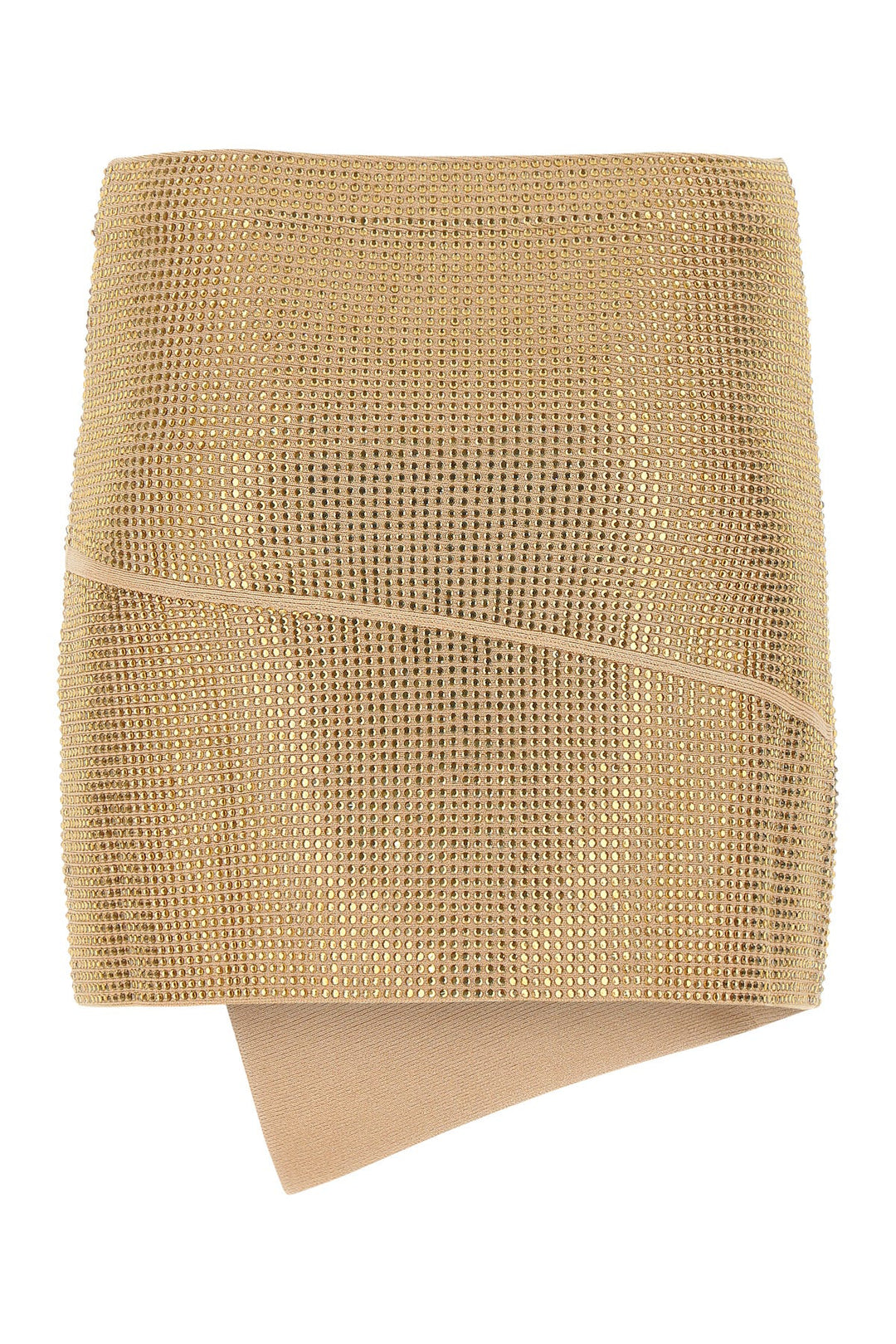 Embellished viscose blend mini skirt