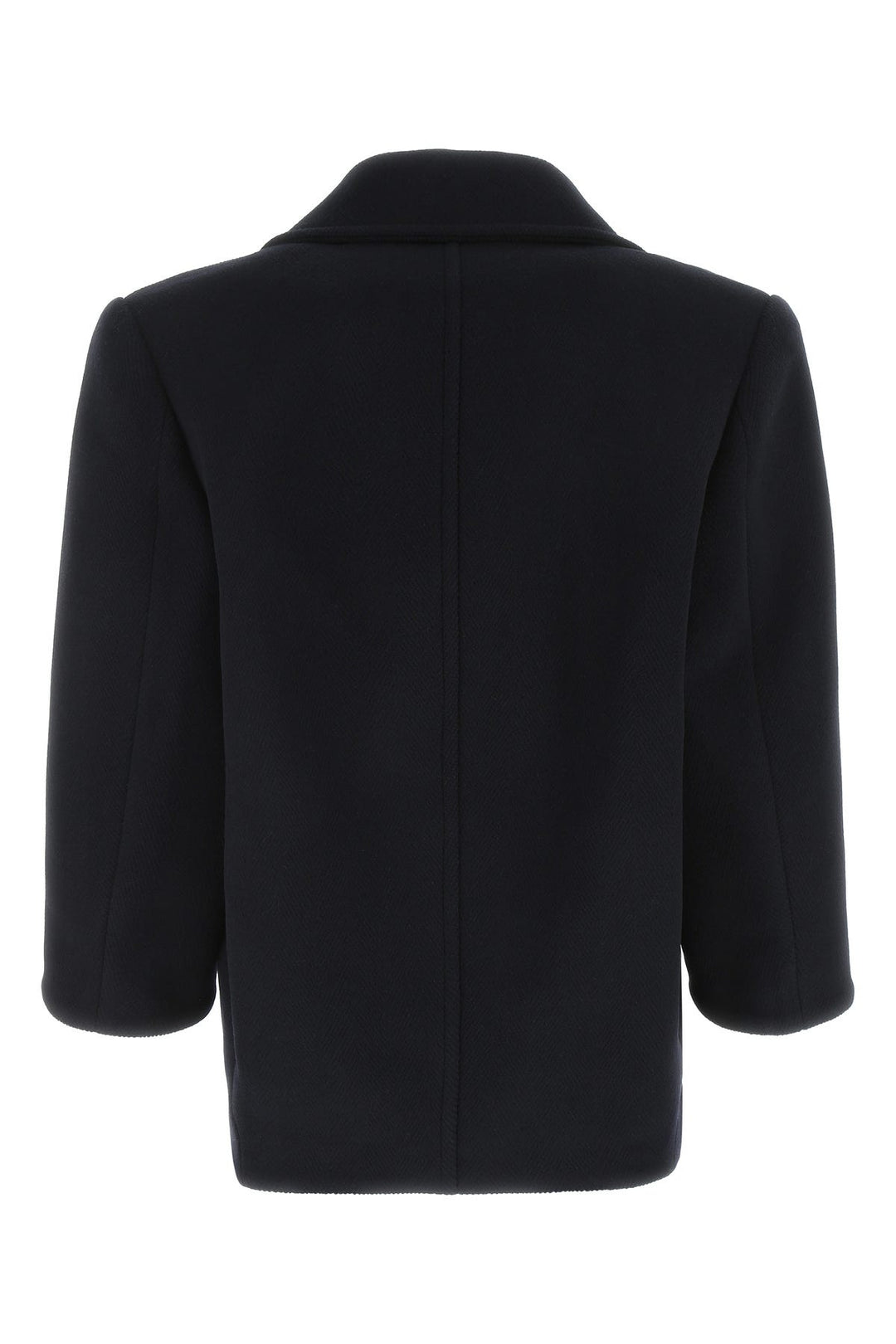 Navy blue wool oversize coat