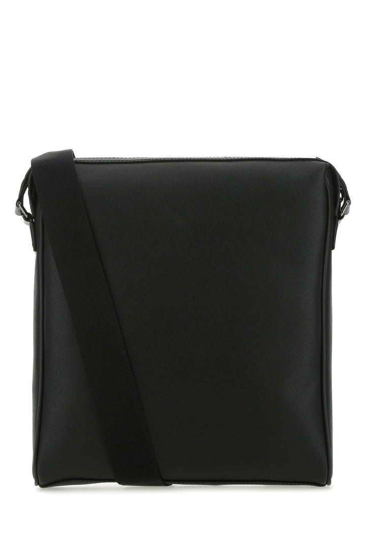 Black leather Mecoy crossbody bag