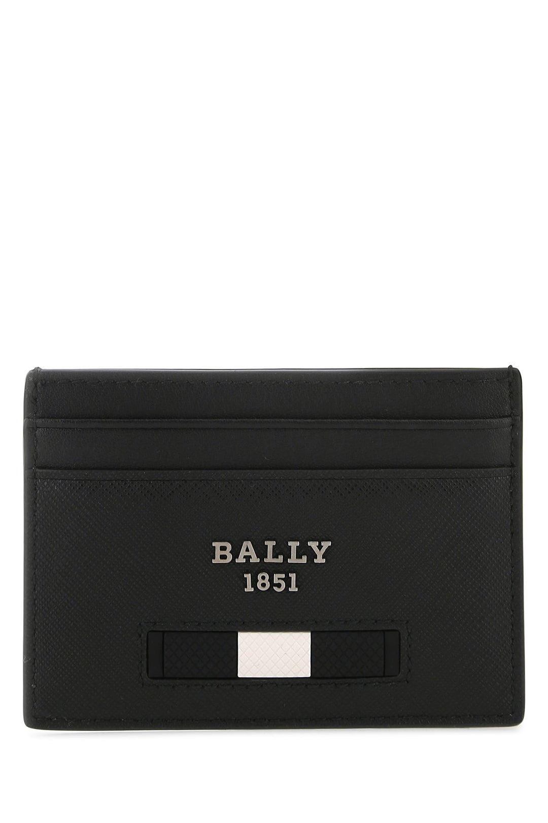 Black leather card holder