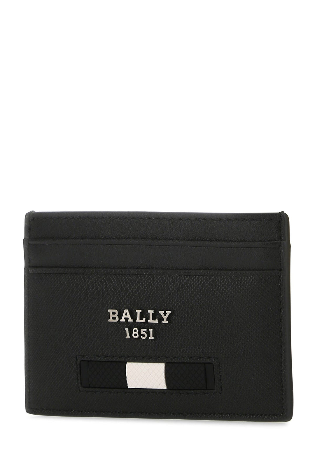 Black leather card holder