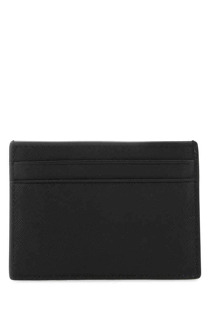 Black leather card holder