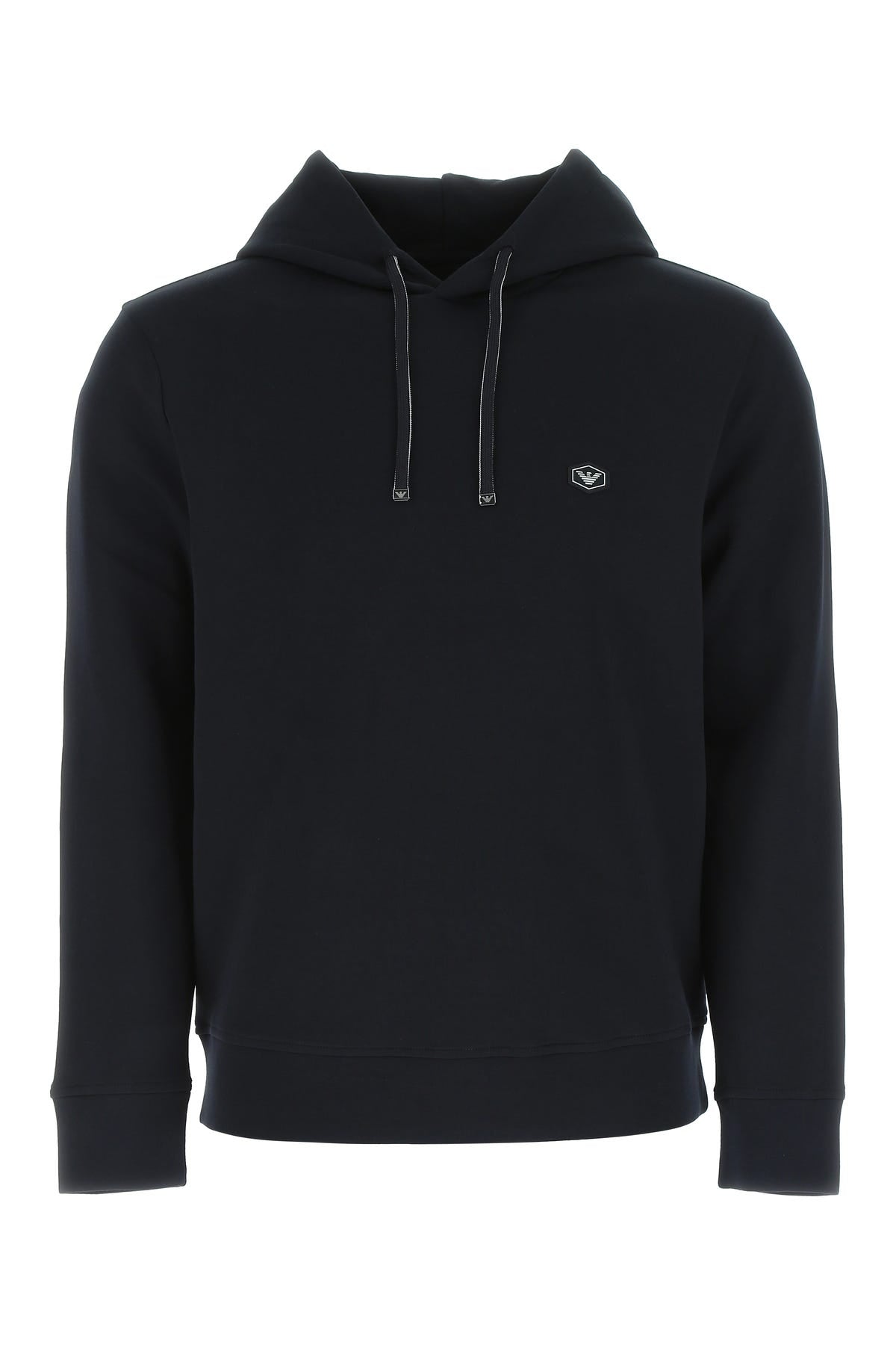 Midnight blue stretch cotton blend sweatshirt