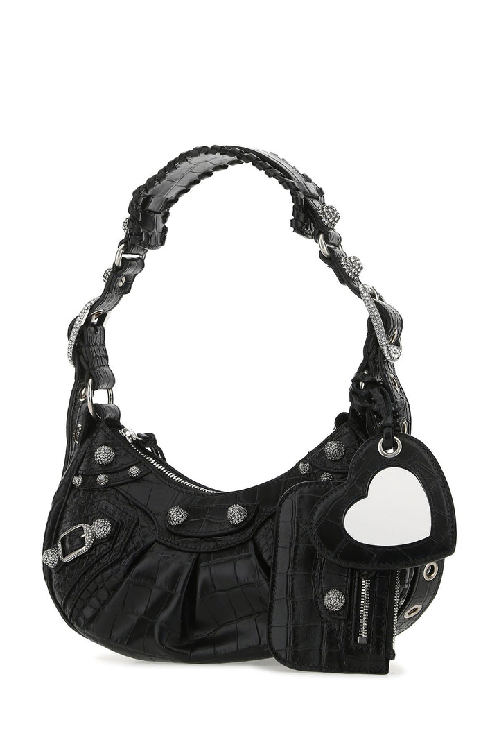 Black leather Le Cagole XS shoulder bag