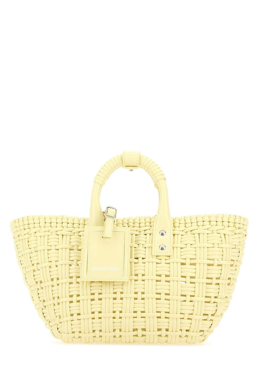 Pastel yellow synthetic leather Bistro XS handbag