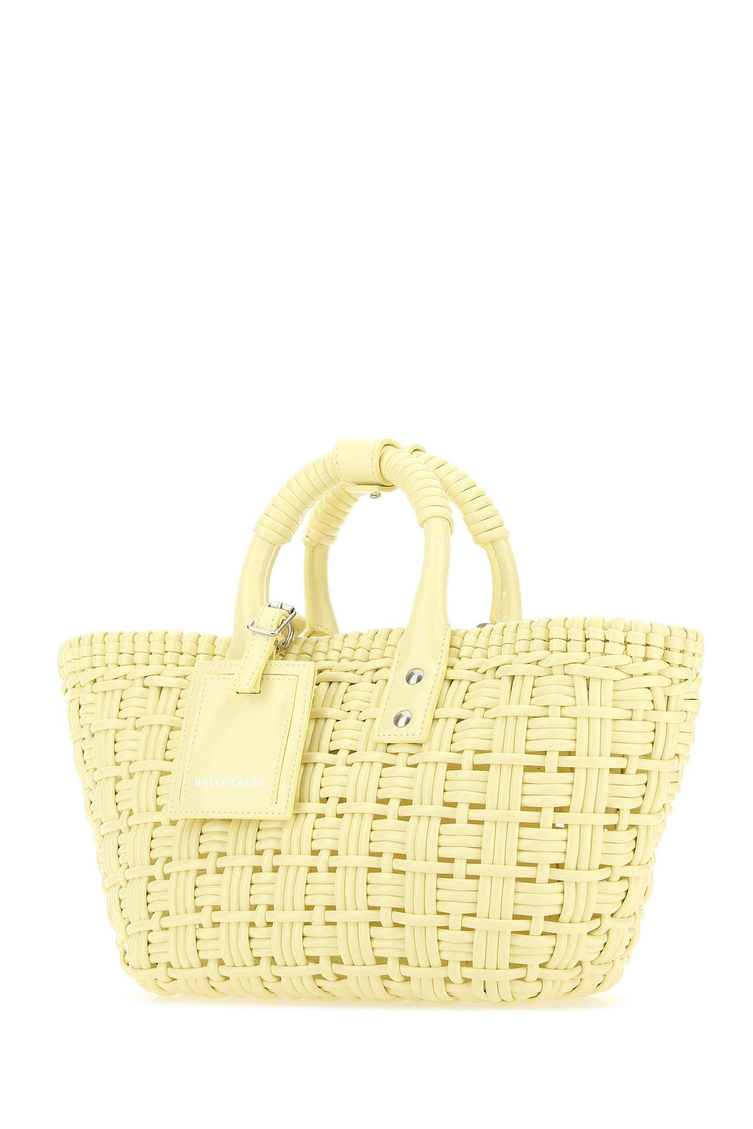 Pastel yellow synthetic leather Bistro XS handbag