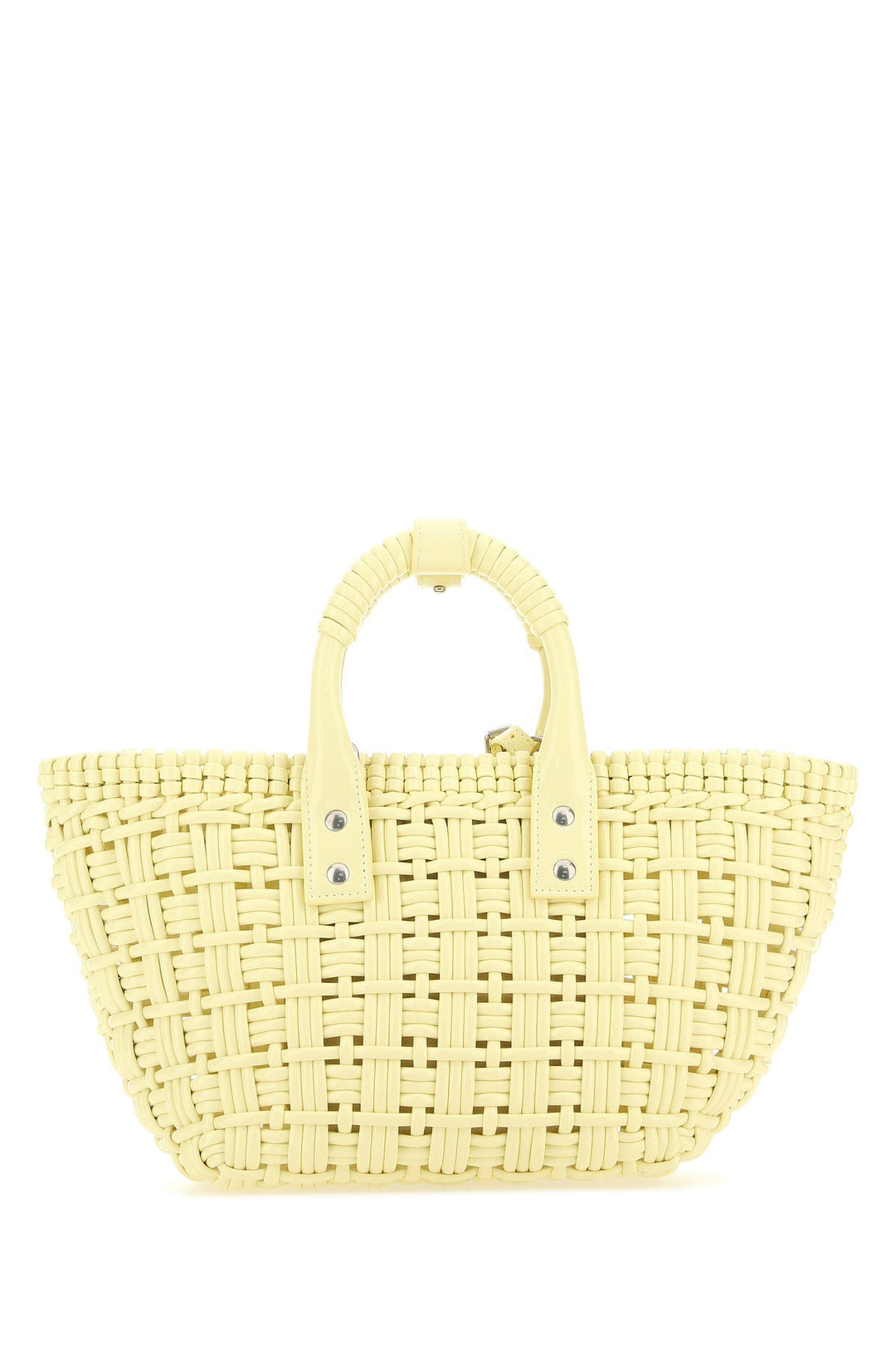 Pastel yellow synthetic leather Bistro XS handbag