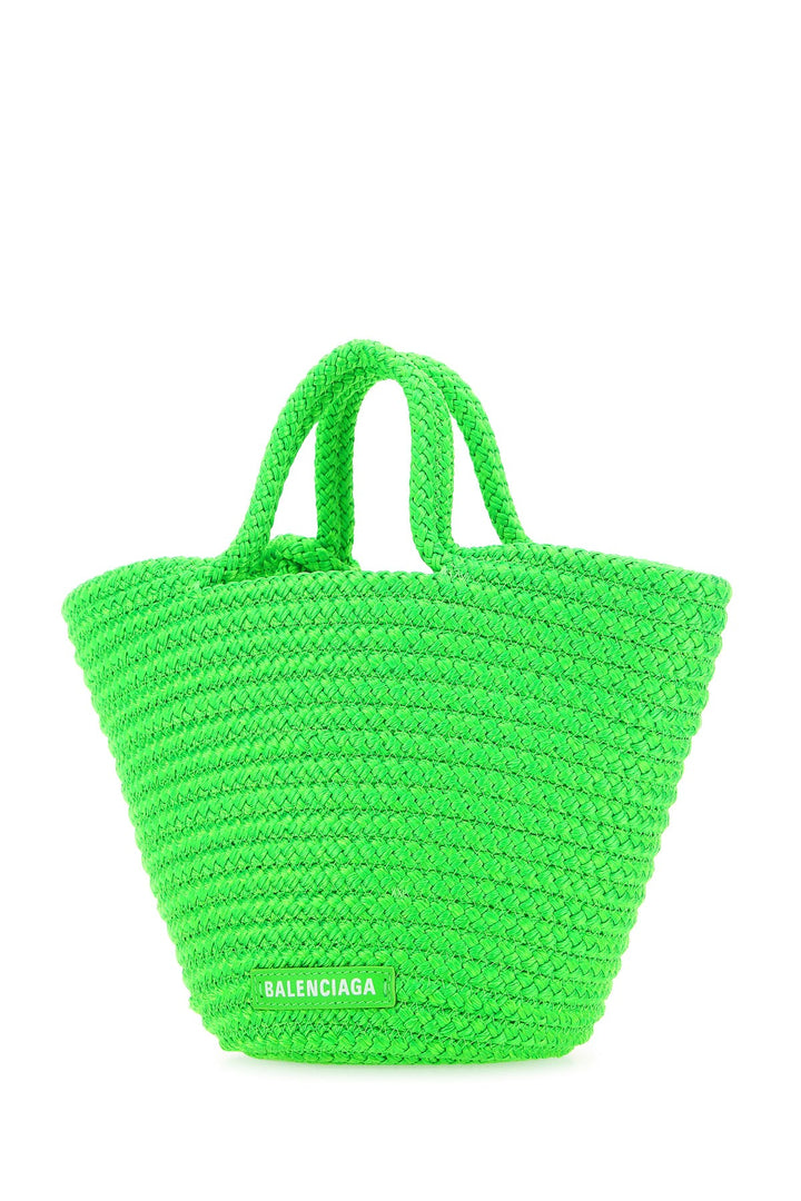 Fluo green rope small Ibiza handbag