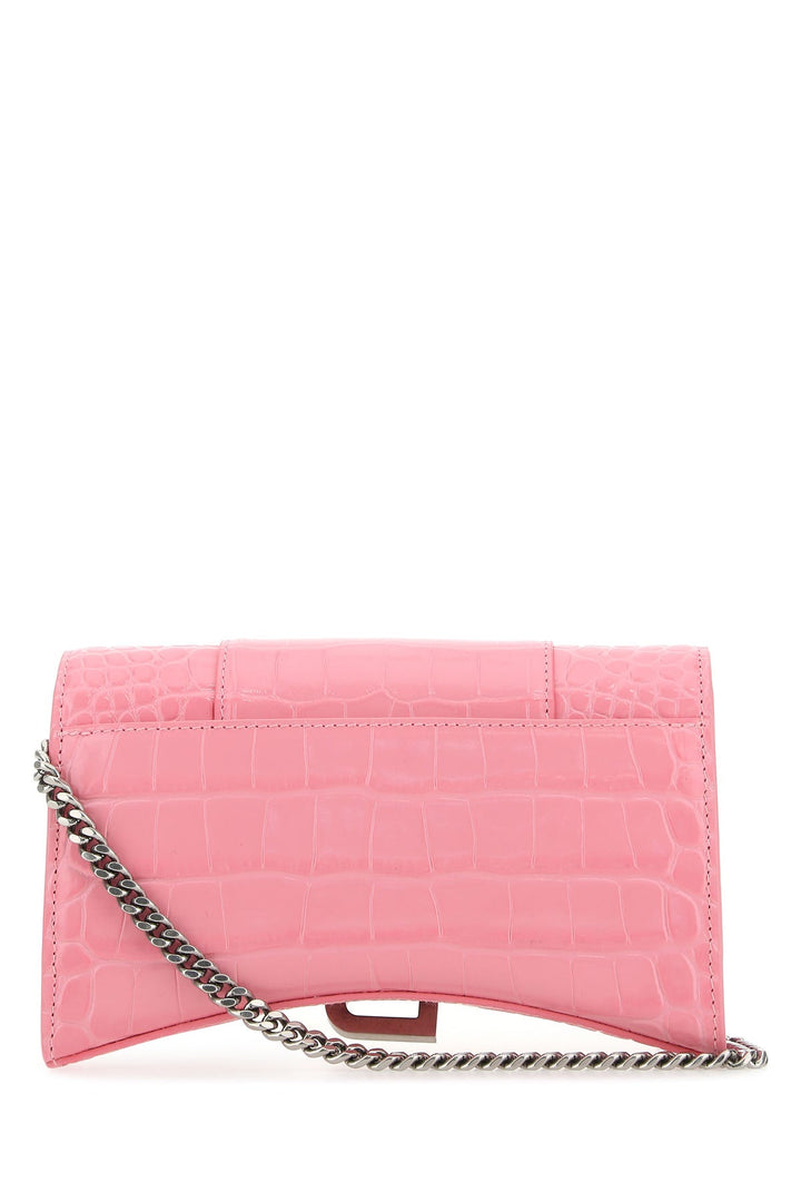 Pink leather Hourglass wallet