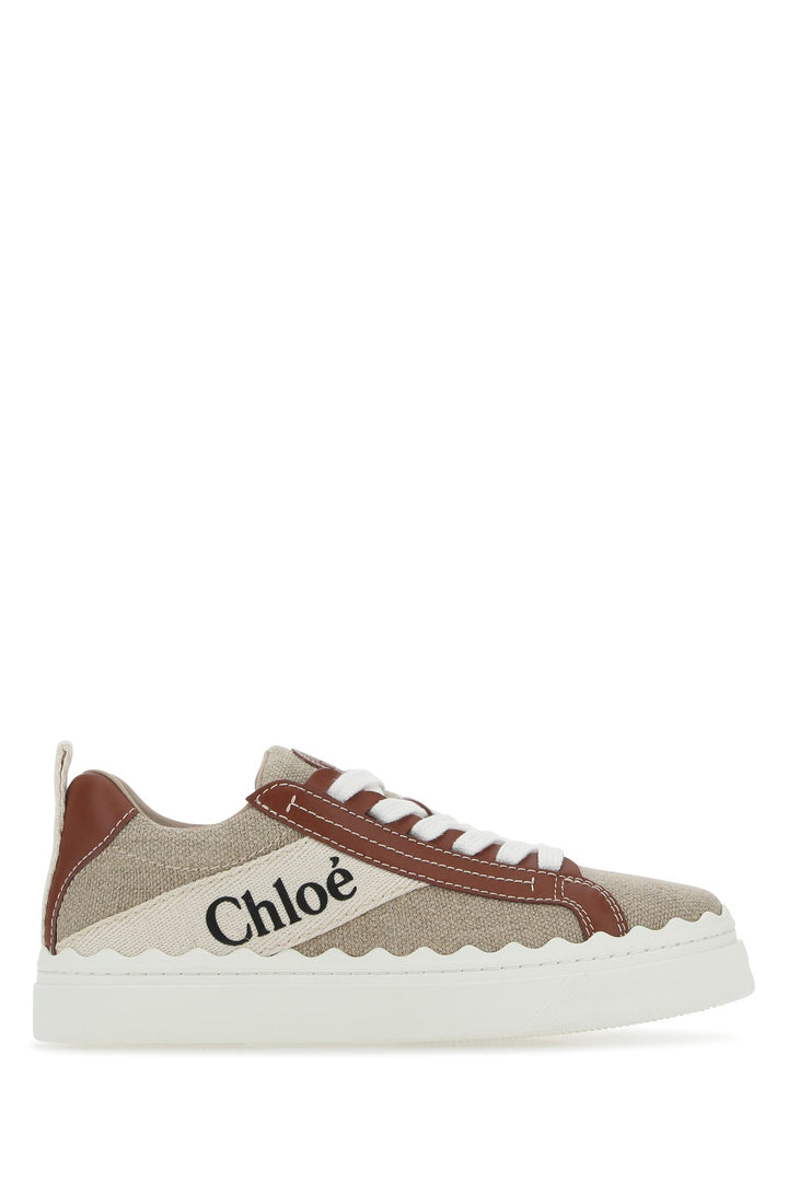 Multicolor fabric and leather Lauren sneakers