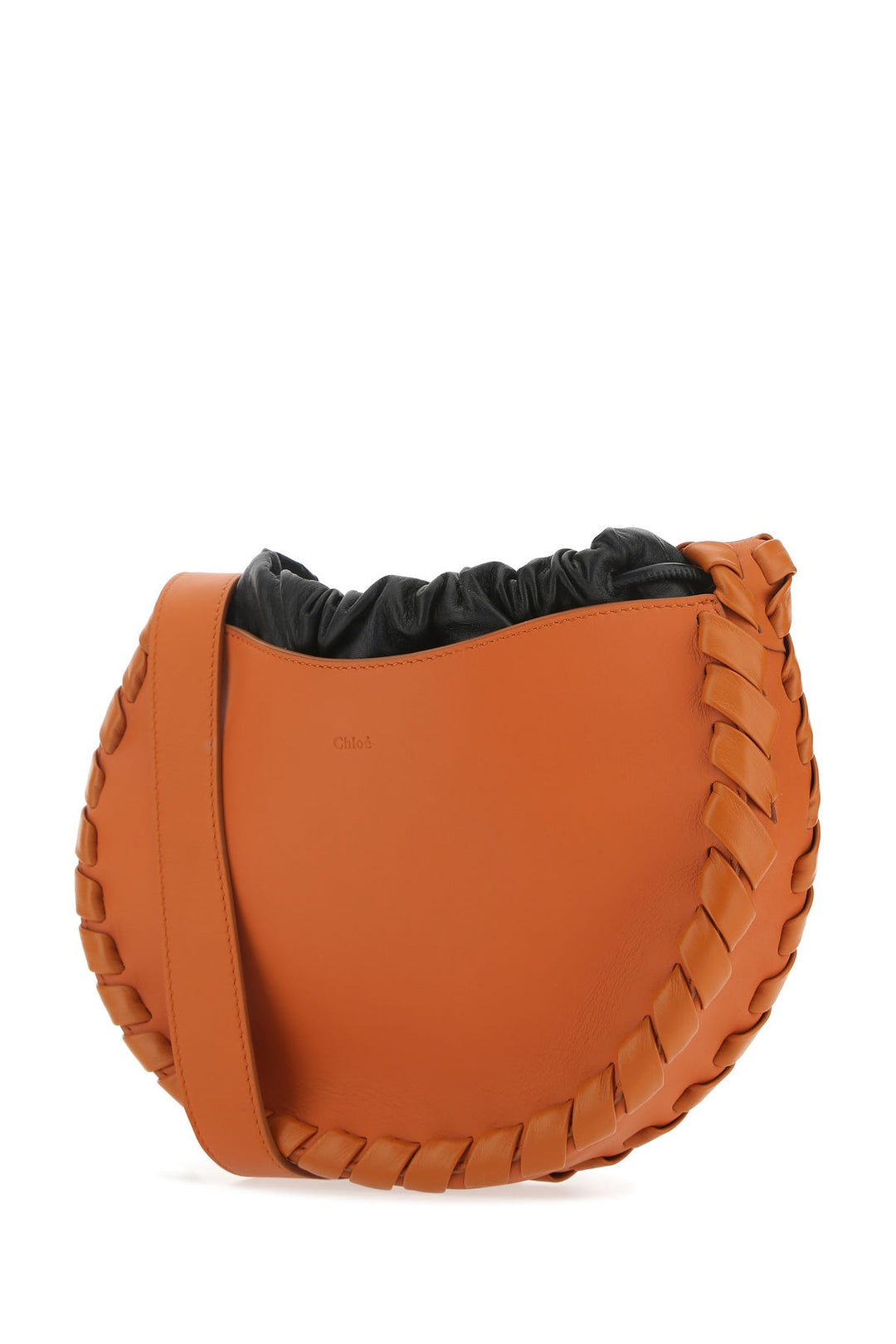 Dark orange leather small Mate crossbody bag