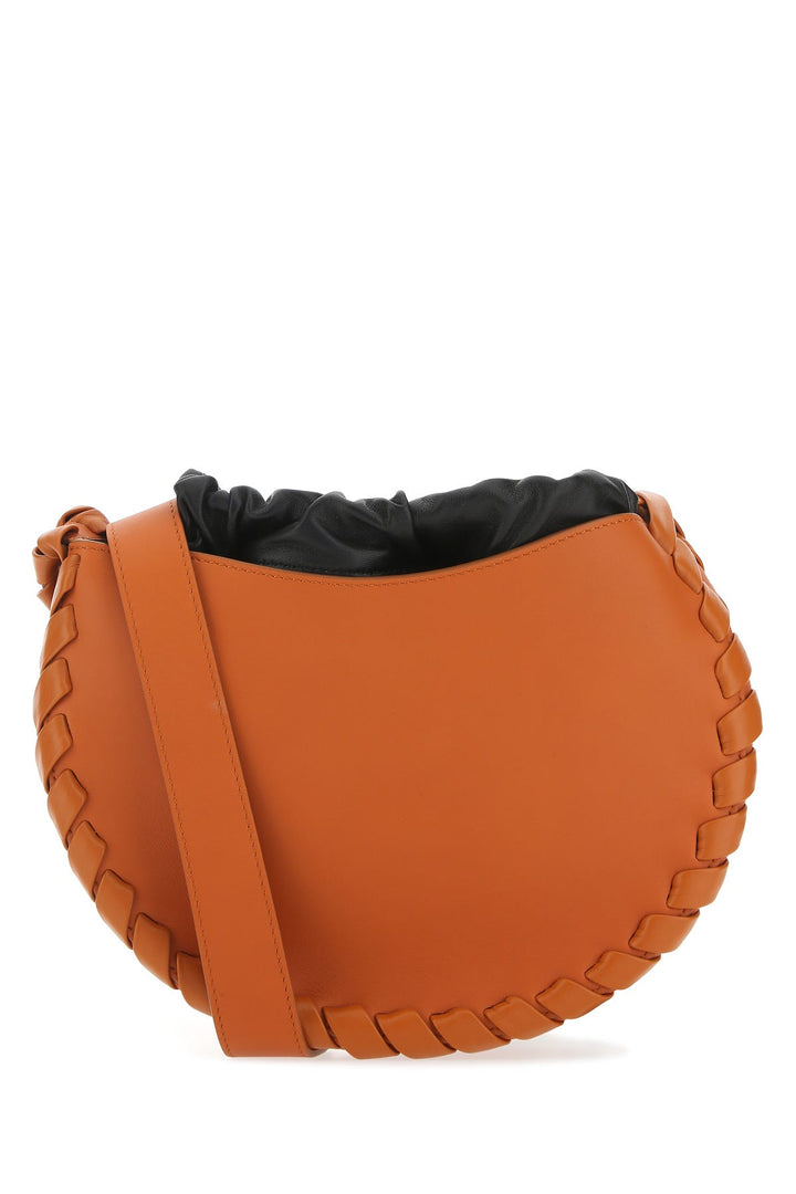 Dark orange leather small Mate crossbody bag