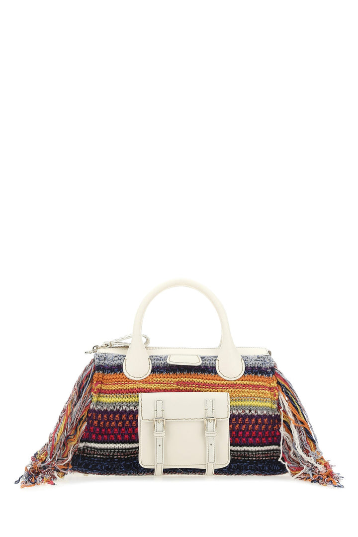 Multicolor leather and cashmere medium Edith handbag