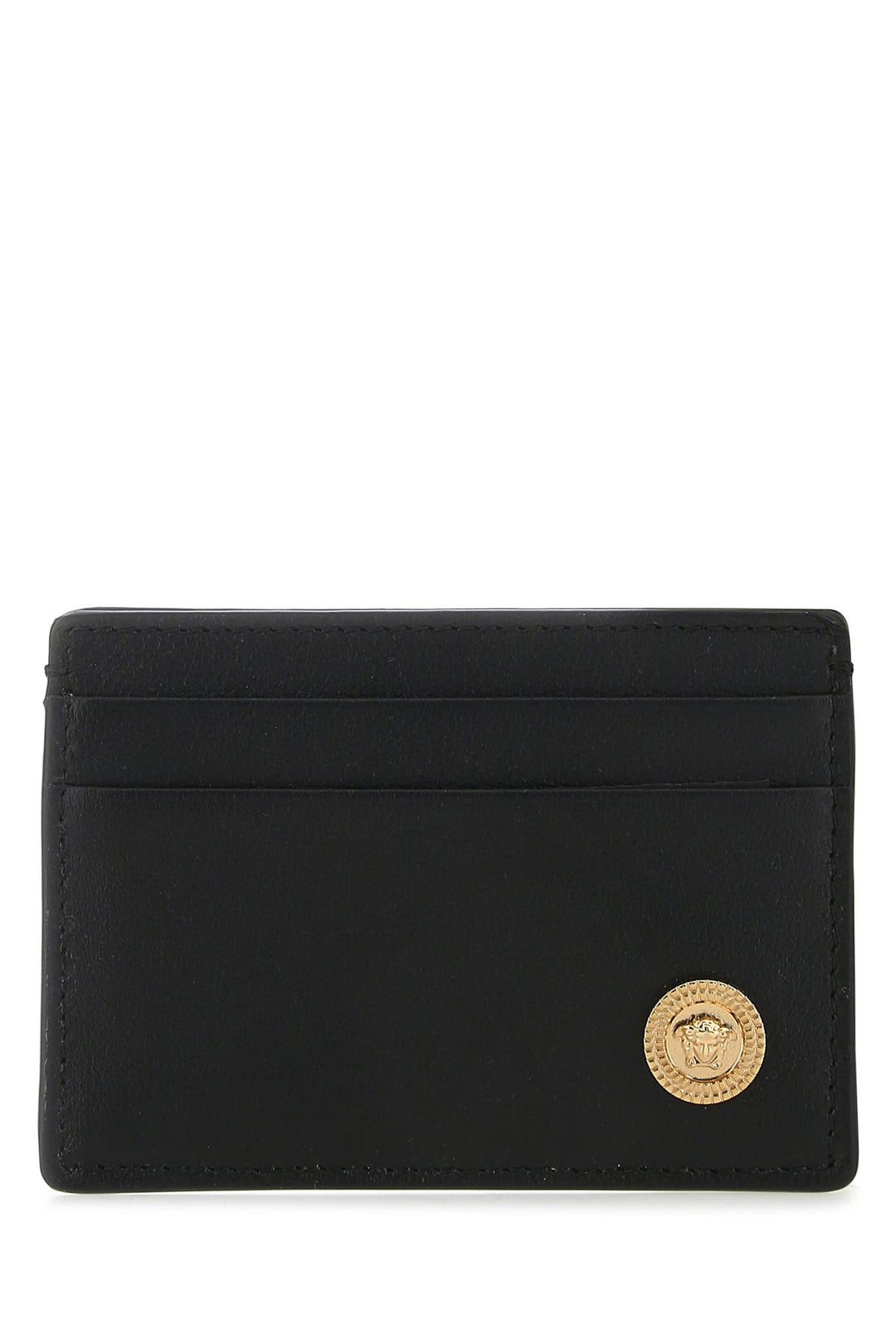 Black leather card holder