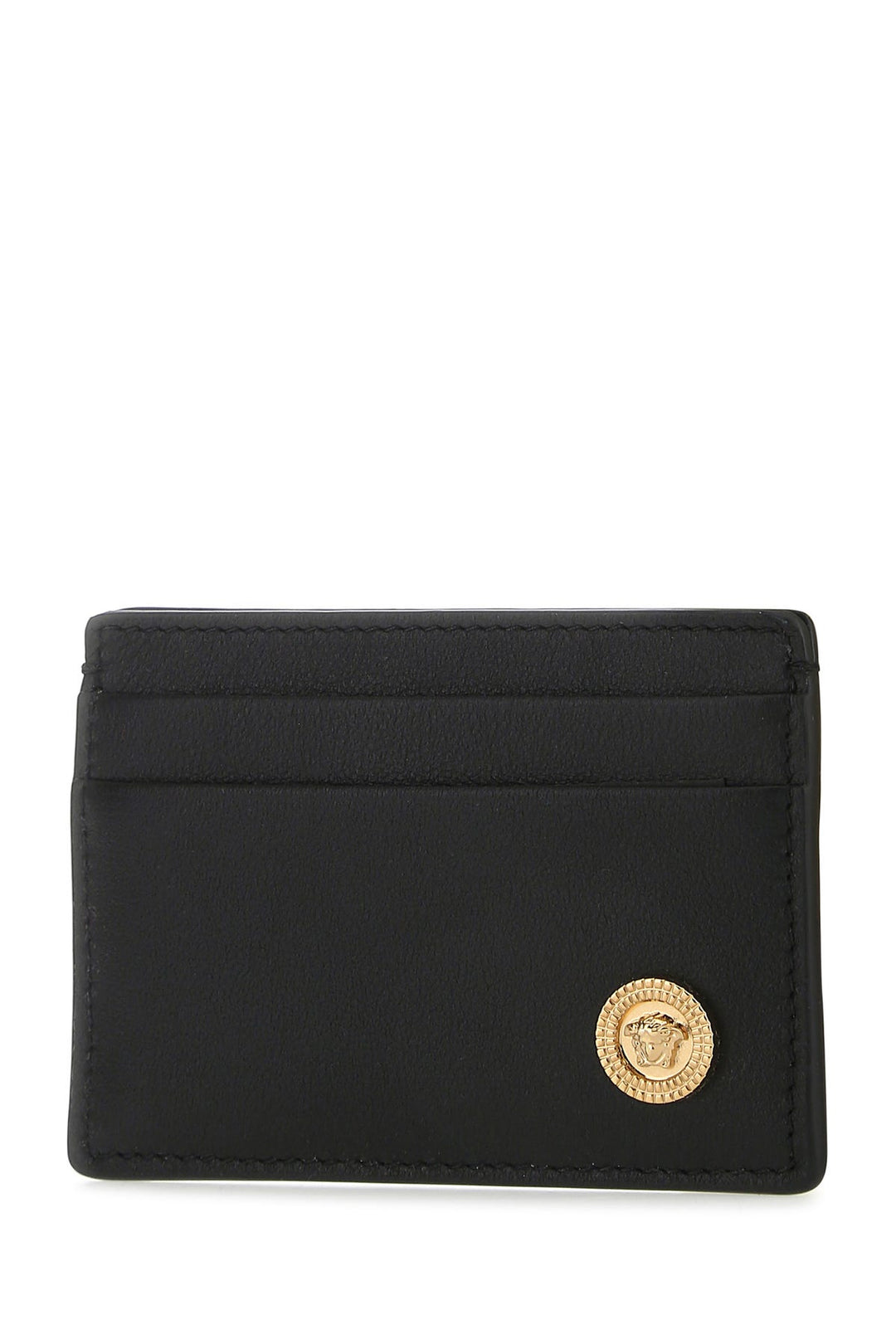 Black leather card holder