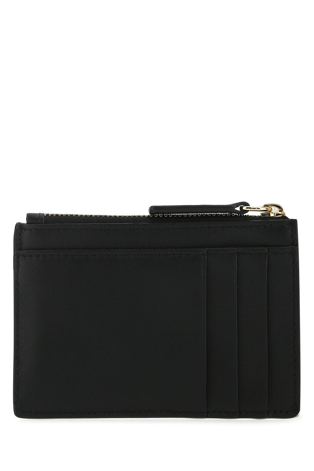 Black leather card holder