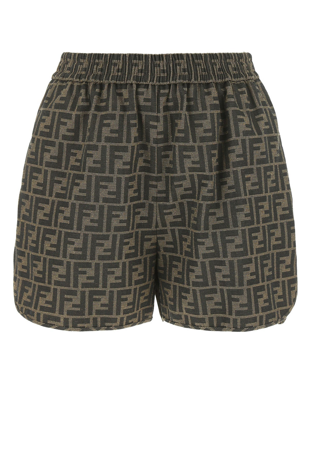 Embroidered polyester blend shorts