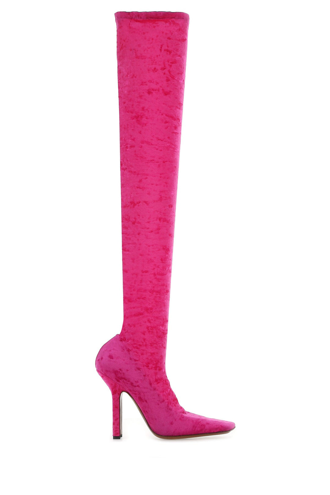 Fuchsia chenille boots