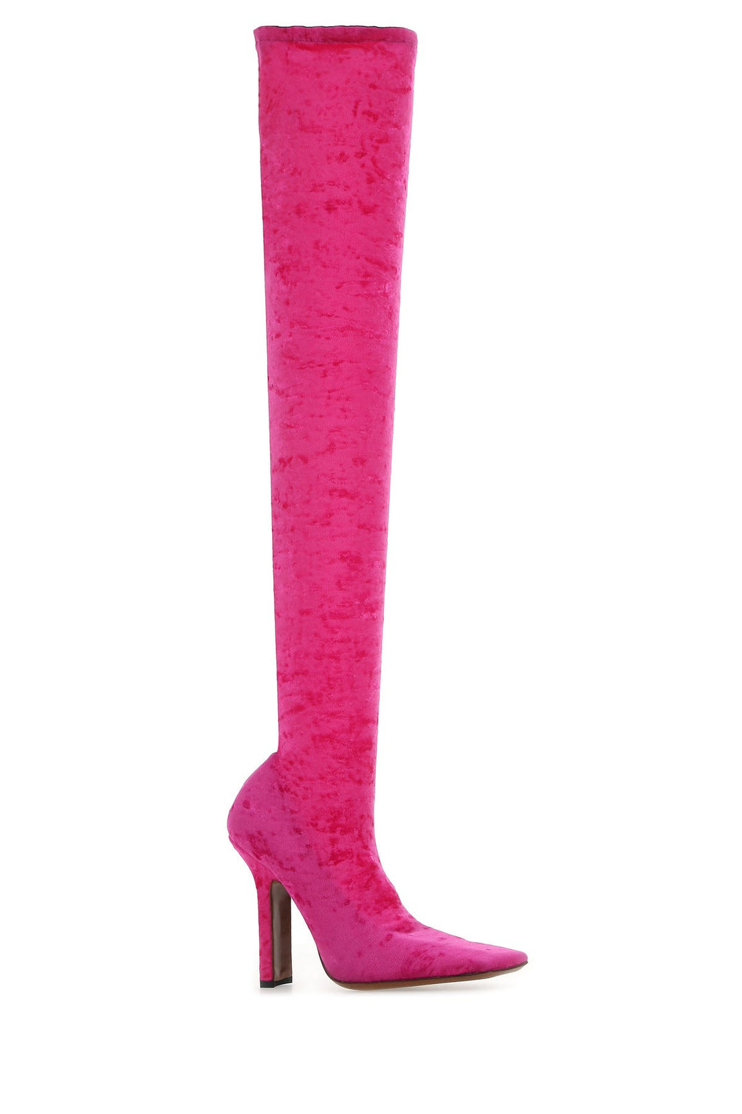 Fuchsia chenille boots