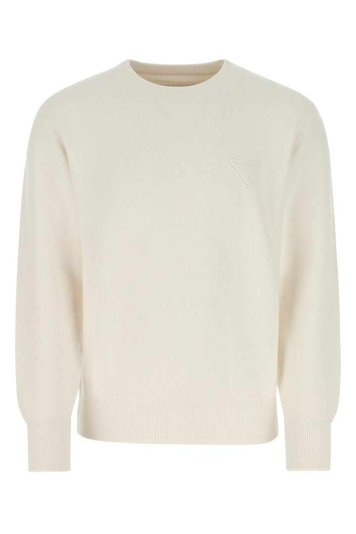 Ivory stretch cashmere blend sweater