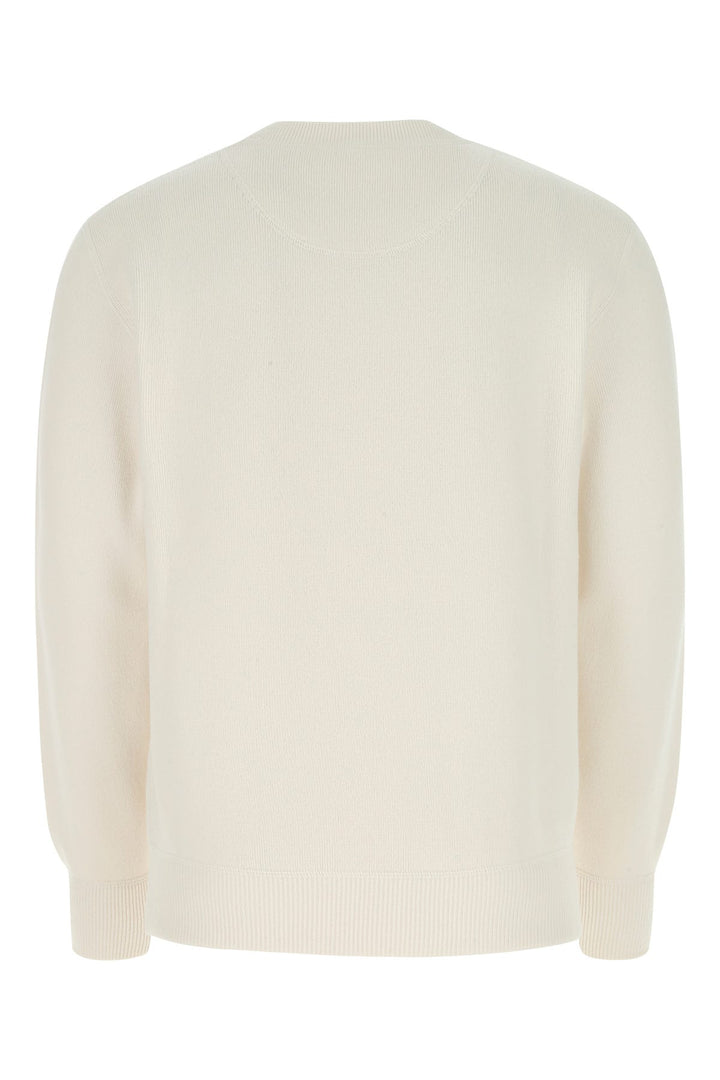 Ivory stretch cashmere blend sweater