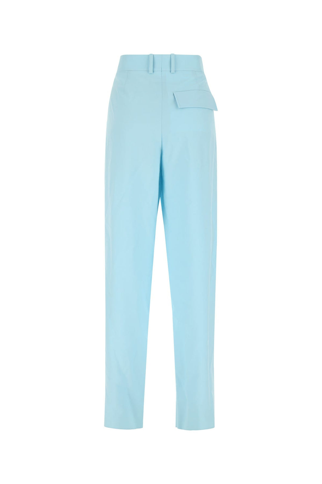 Pastel light-blue wool wide-leg pant