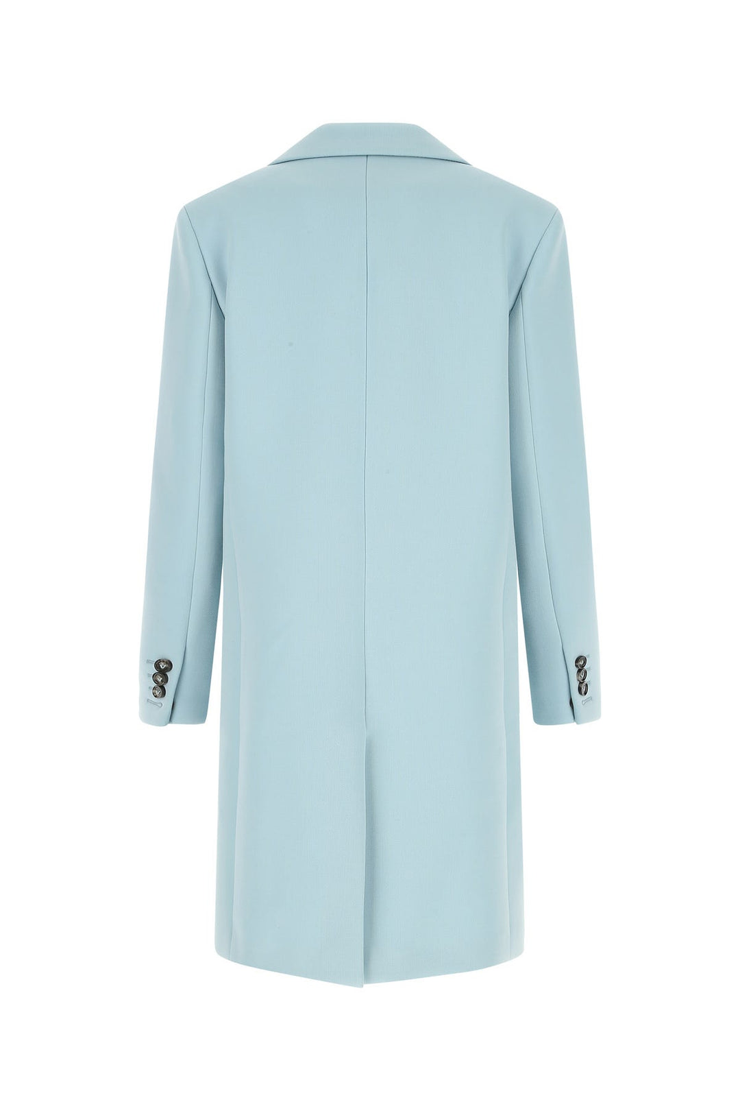 Pastel light-blue tricotine coat