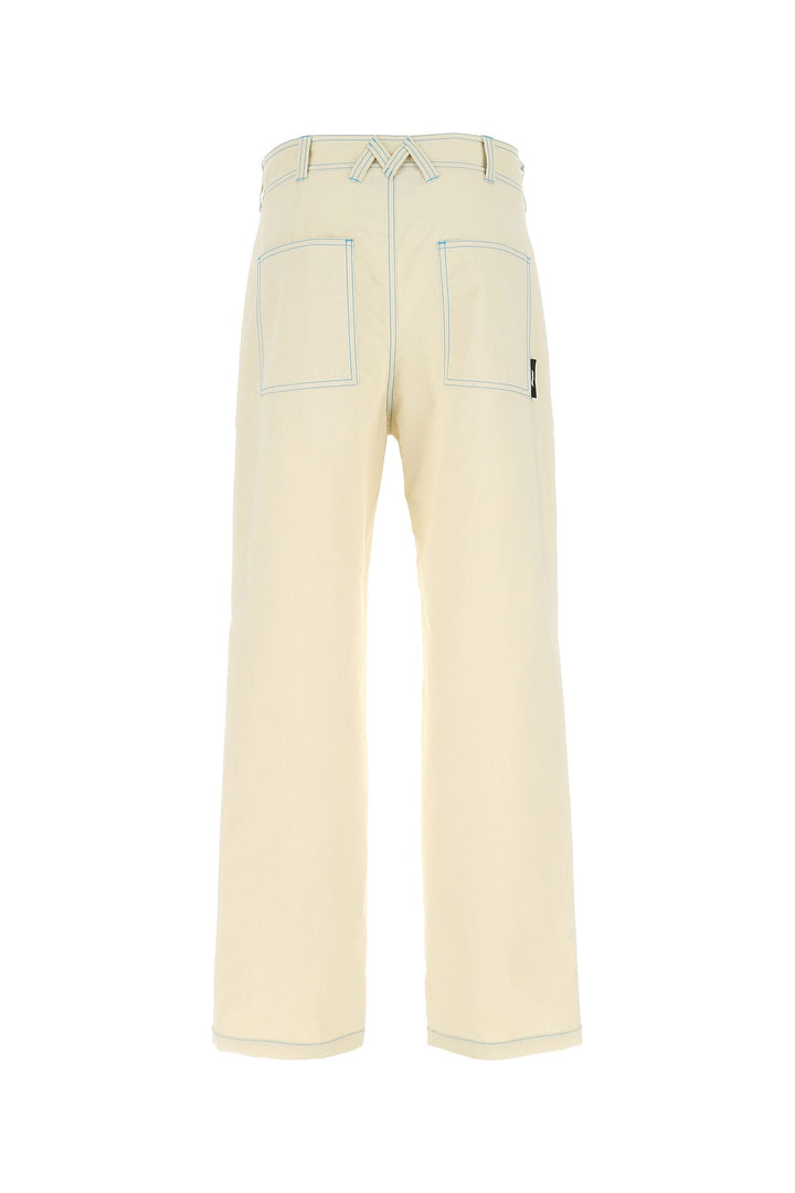 Ivory polyester cargo pant