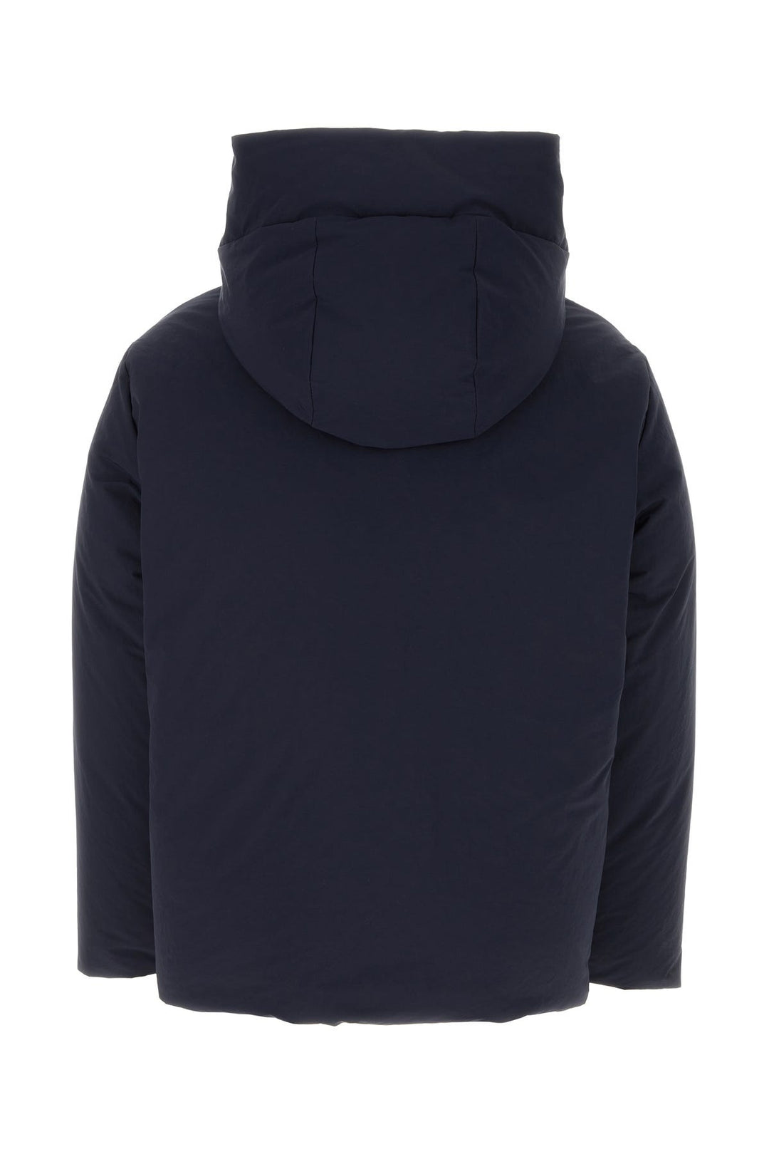 Navy blue polyester down jacket